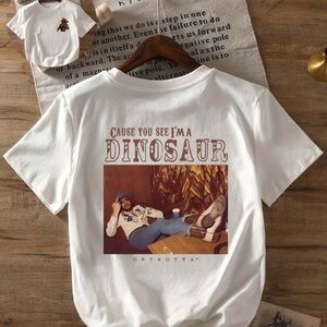 White Bocephus Dinosaur Graphic Tee